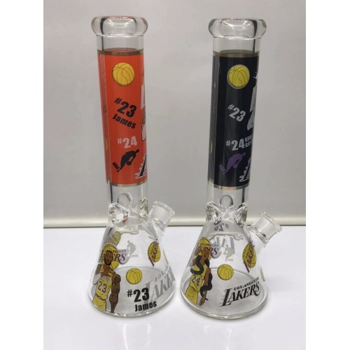 Glass Beaker Bongs with Star Basketball Player's Decal