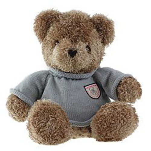 Grey brown bear plush toy for children