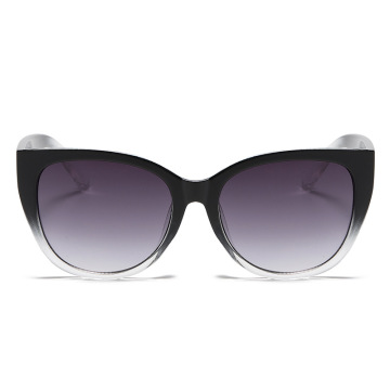 Marco grande de ojo de gato gafas de sol gradualmente Gafas de sol de estilo de moda para hombres y mujeres