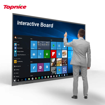 ไวท์บอร์ดแบนแบบอินเทอร์แอคทีฟ 4K - 55 '' ถึง 98 '' นิ้วสมาร์ทบอร์ดสำหรับการสอน