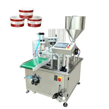 High-Efficiency Automatic Rotary Cup Yogurt and Jelly Filling & Sealing Machine