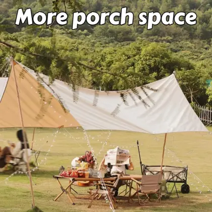 Canvas Awning Tarp for Glamping Tents Sun Shelters