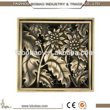 Delicate brass decorative drain covers floor drains and pvc floor drain with Retro Decorative pattern