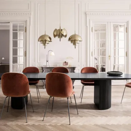 Matte Black Gubi Beetle Chairs with High Elastic Foam Sponge