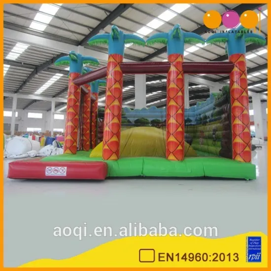 AOQI outdoor coco tree inflatable soft mountain climbing game for sale