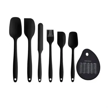 Sustainable Pastry Baking Silicone Spatula Set: Oil Brush, Cream, Scraper