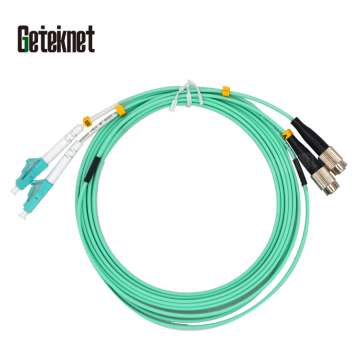 Geteknet Ethernet 1M 2M LC to FC Duplex Multimode FTTH G652D 2.0mm Fiber Optic Jumper Cable