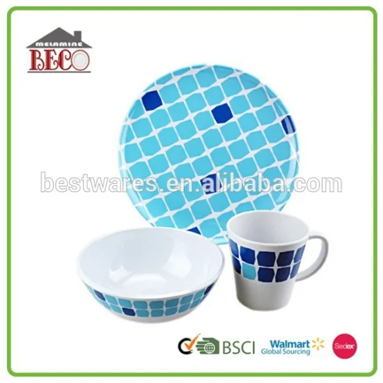 Fashion house high quality plastic cup plate bowl
