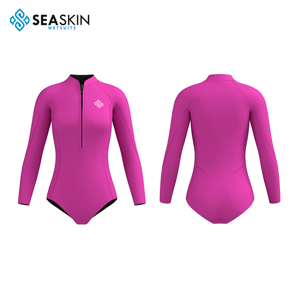 Seaskin wanita OEM berkualiti tinggi 2.5mm belakang zip ritsleting neoprene snorkeling wetsuits