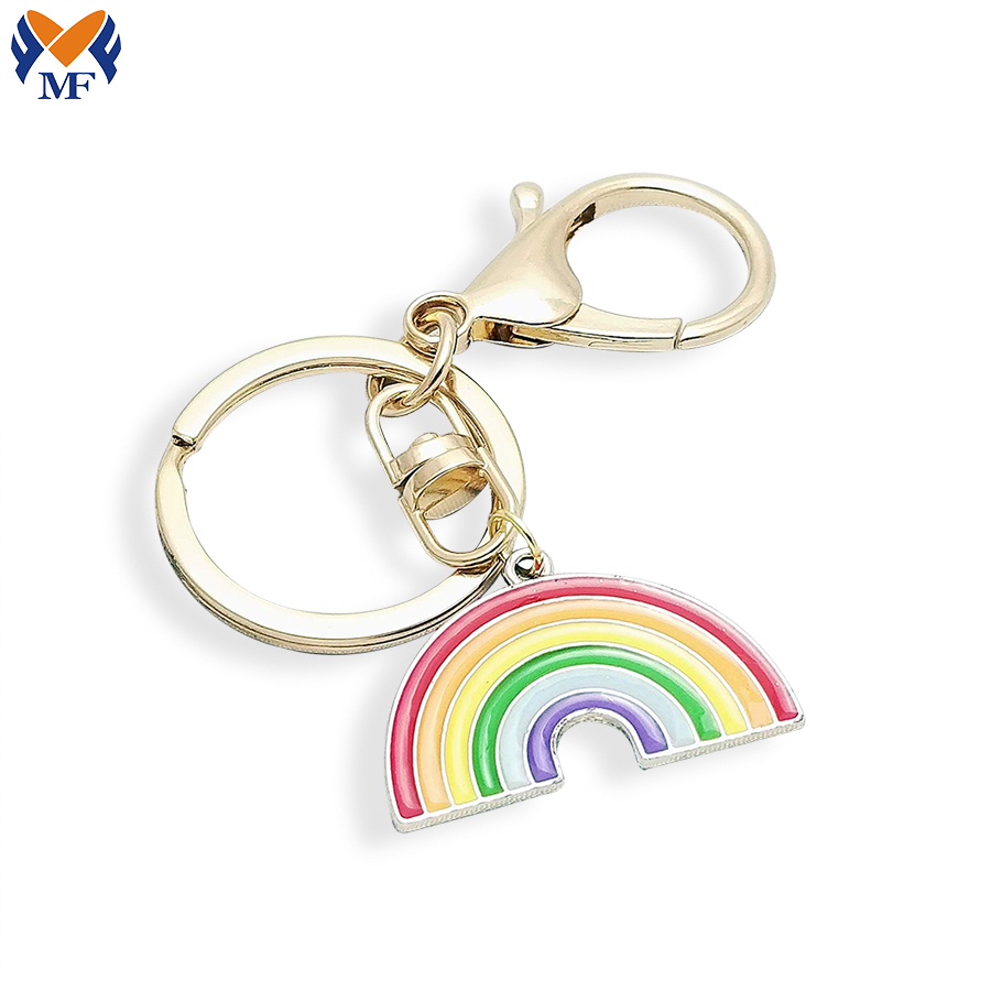 Metal Rainbow Keychain