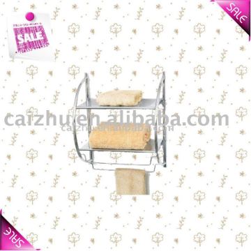 2 Tier Bath towel rack Wall Mounted Towel Shelf, Towel Bars