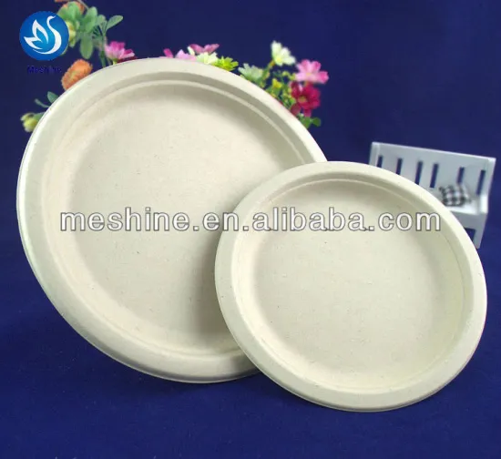 biodegradable wheat straw pulp plate/biodegradable plate