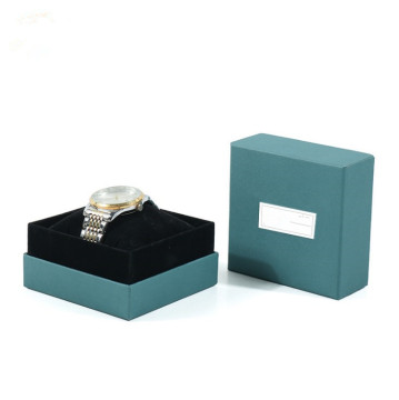 Caja personalizada de reloj de regalo de cartón ecológico con tapa, base e inserto