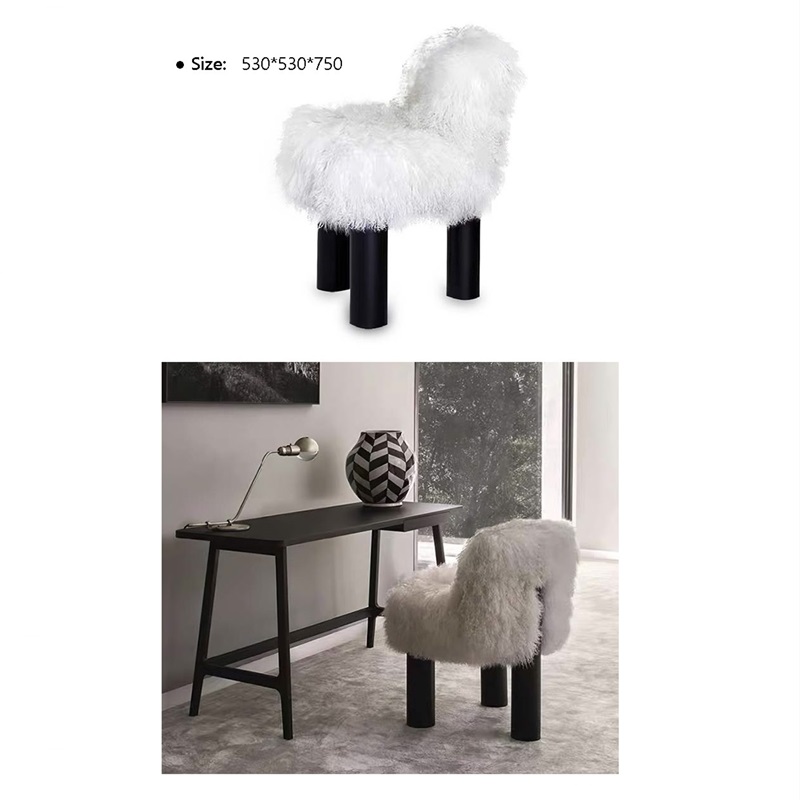 Cute White Plush Chairs