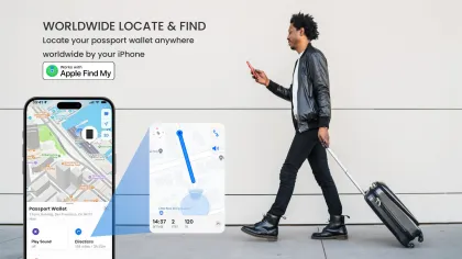 C Anti Lost: Find My Wallet with Wireless Charging Locator Card Case