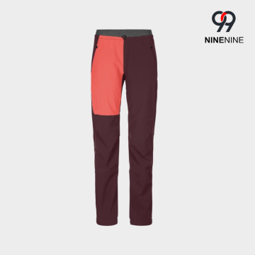 Ergonomic Color Block Hiking Pants with Adjustable Waist