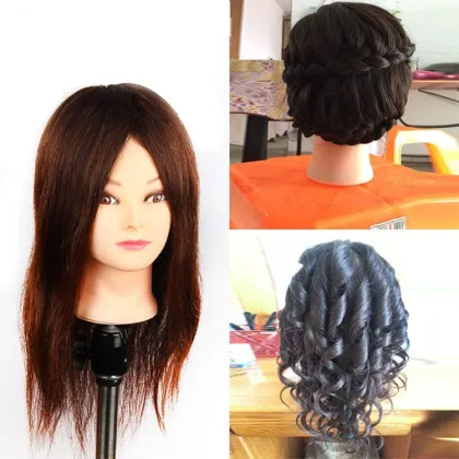 Mannequin Training Head human hair hairstyles teaching head Hairdresser Training Model for hairdressers wig Mannequin head