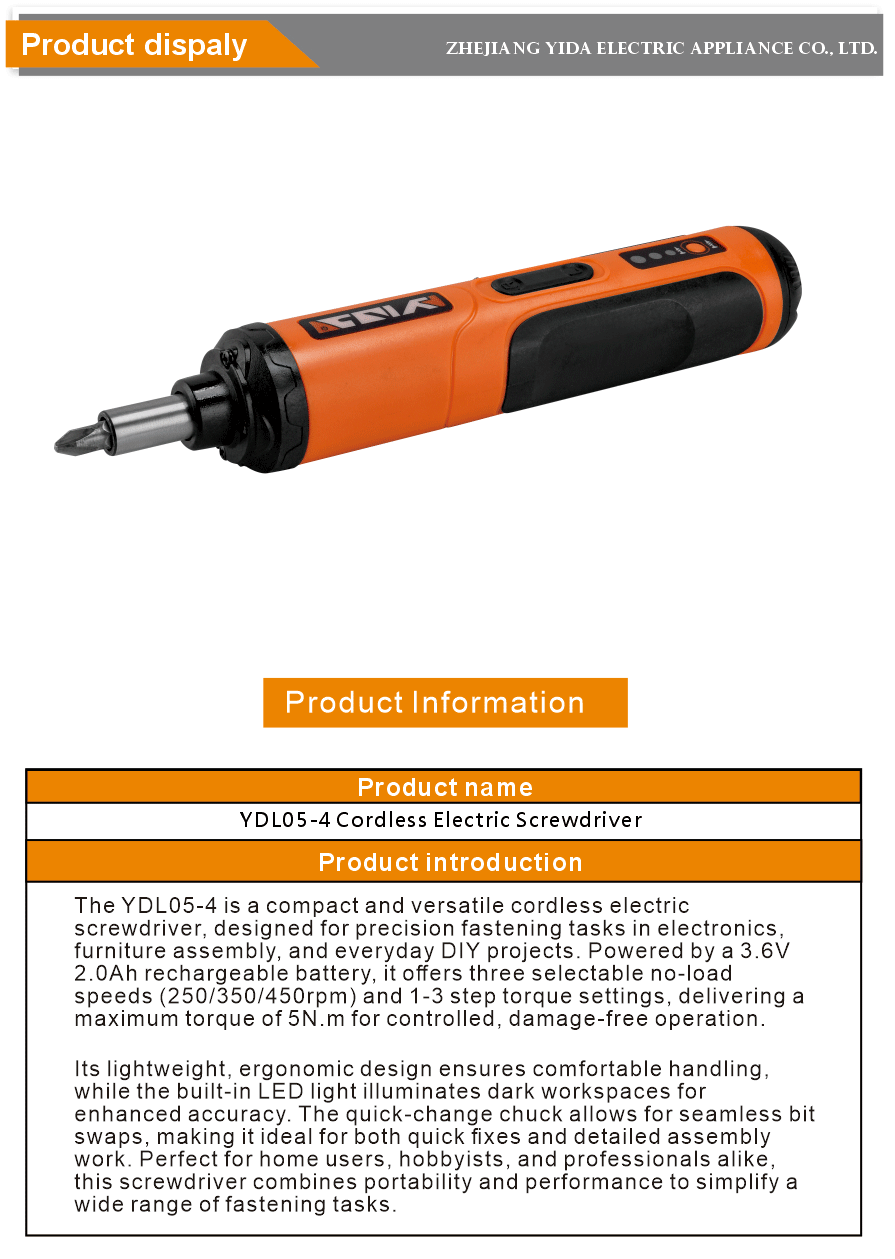 portable electric screwdriver