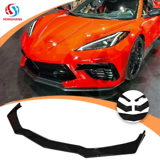 Honghang Brand Plastic ABS Material Front Bumper Lip Splitter for Chevrolet Corvette C8 - 2020+ Accessories