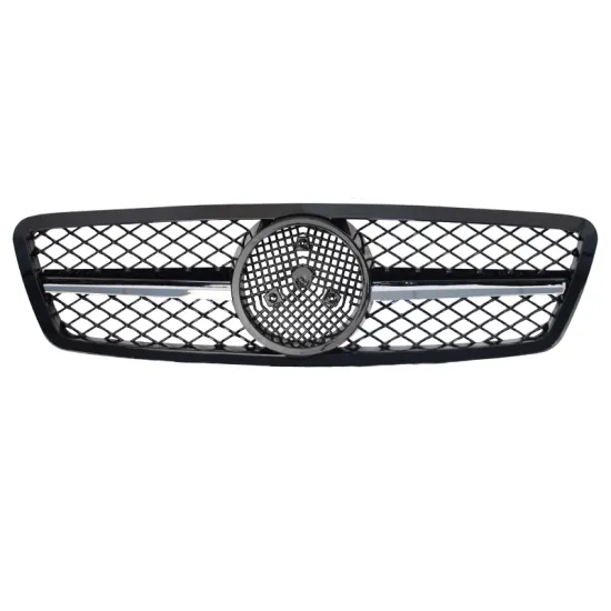 AMG Style Gloss Black Front Grille for Mercedes-Benz C-Class W203 (2000-2006)