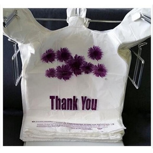 Shopping Polybag Gusset Garbage Rubbish T-Shirt Vest Biodegradable Plastic Grocery Carrier Bag