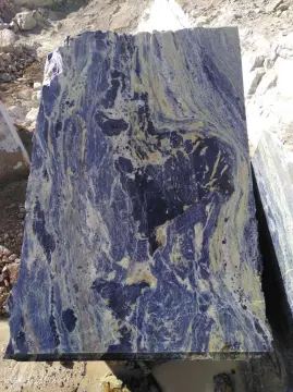 blue sodalite stone block