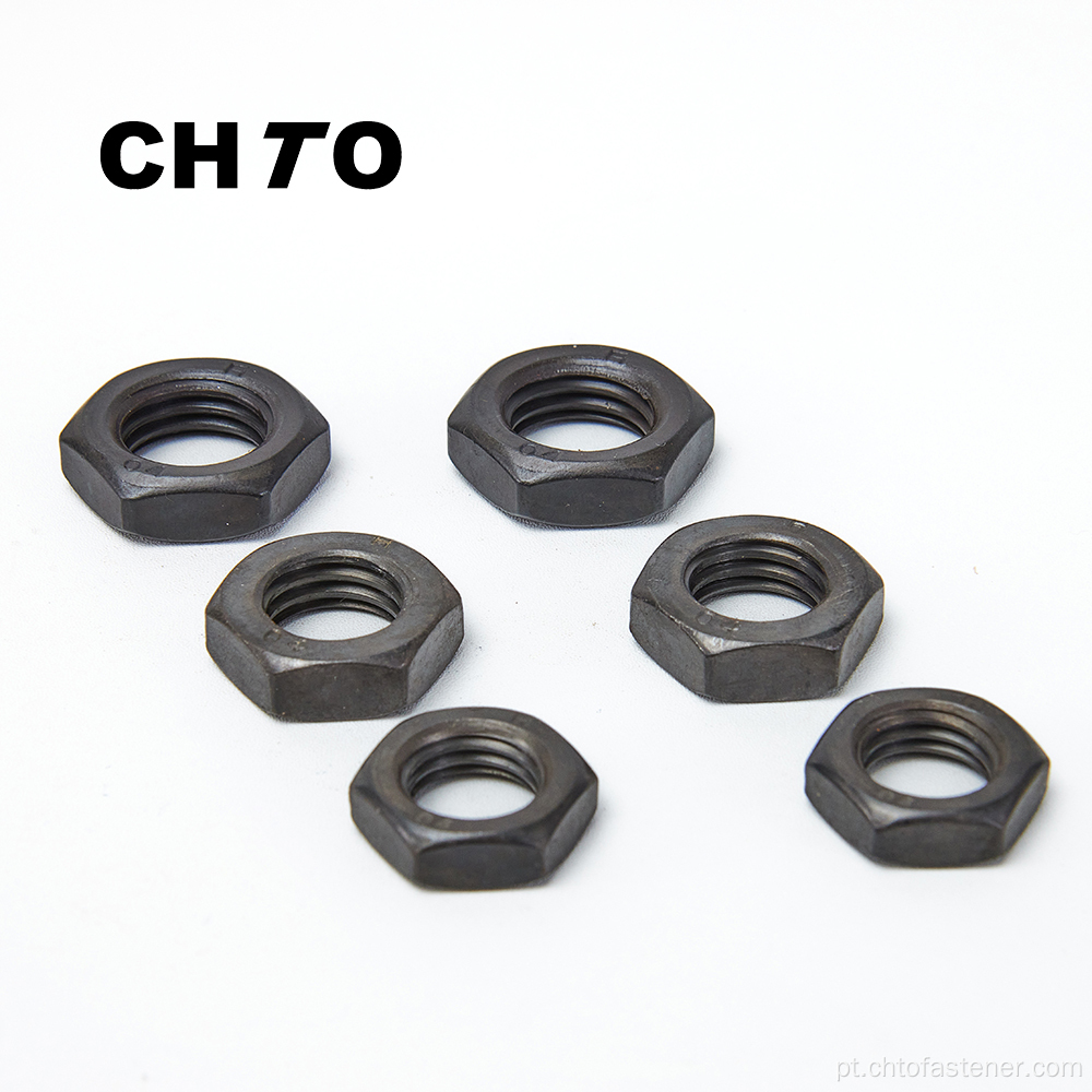 ISO8675 Grau 05 Black Oxide Acabar Hex Nuts finos