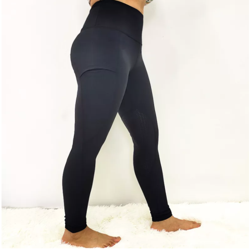 High Waist Ladies Equestrian Leggings Side Pockets