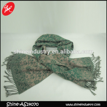 Cheapest fashion Polyester stripe printing wool scarf