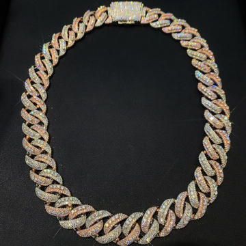 Men's Lab-Grown Diamond Jewelry: Rose Gold Cuban Chains in 9k, 10k, 18k, and 24k Gold - Cool Wholesale Pendant Options