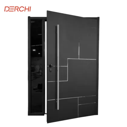 DERCHI American Luxury Aluminum Main Entrance Door with Smart Lock