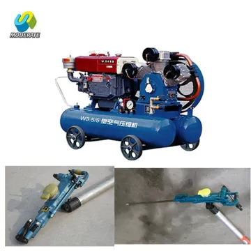 2.85m3/min diesel mobile mining piston air compressor