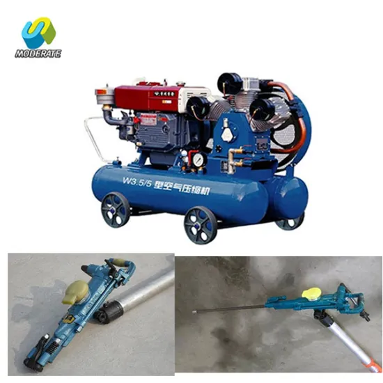 2.85m3/min diesel mobile mining piston air compressor