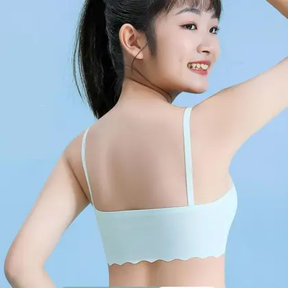 Girls Adjustable Camisoles Trackless Ice Silk Lingerie