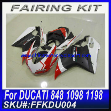For ducati 1198 fairing kit 2007-2008 OEM fit MATT BLACK& RED&WHITE FFKDU004