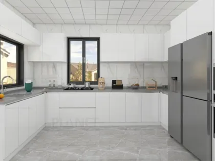 Modern White Acrylic Door Modular Lacquer Kitchen Cabinet