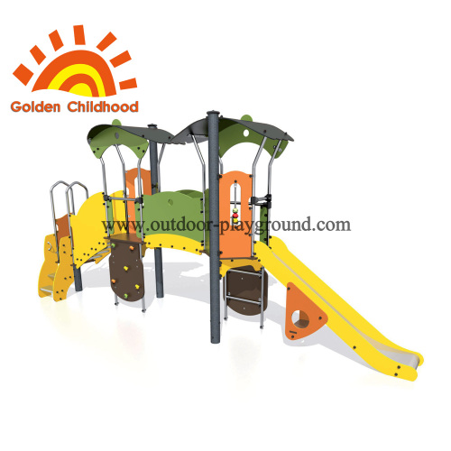 Playground climbing wall panels cargo net