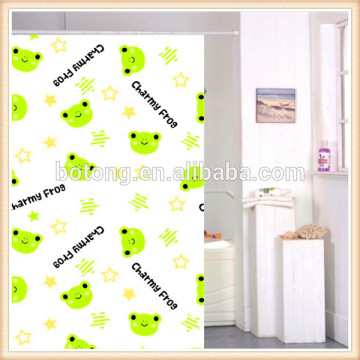 Polyester shower curtain frog shower curtain peach shower curtains