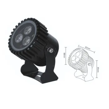 3W 9W 18W LED shooting lamp outdoor IP65 RGB LED project light DMX 24VDC outdoor LED spotlight