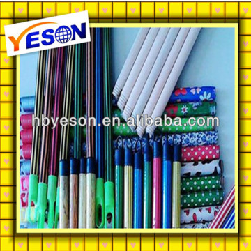 PVC coated metal broom handle with Italy/American thread for indian