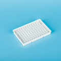 Plaques de PCR à 96 puits, jupe, cadre blanc, puits clairs