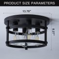 4-Light Retro Vintage Metal Rustic Ceiling Lamp