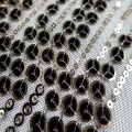 Knit Metallic Pailette Metal Sequin Mesh Fabric Embroidery