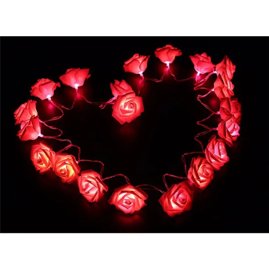 Novelty Rose Flower Fairy String Lights - Battery Operated Holiday Lighting