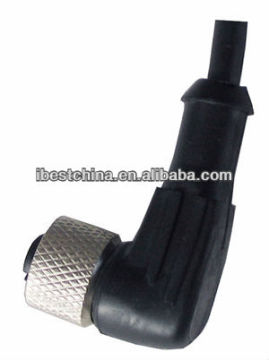 M12 90 Angle Degree Bend Female Male Cable Connector , M12 Sensor Connector, M12 Female Male Sensor Connector (IBEST)