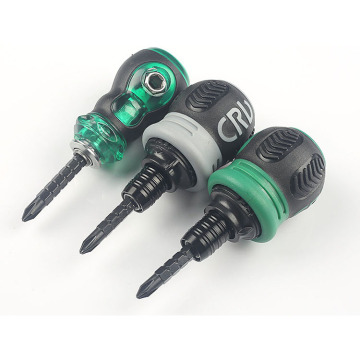 Customized Alloy Steel Dual-Purpose Ratchet Screwdriver - Slotted and Cross Head