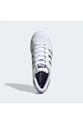 Women's White Superstar J Sports Shoes