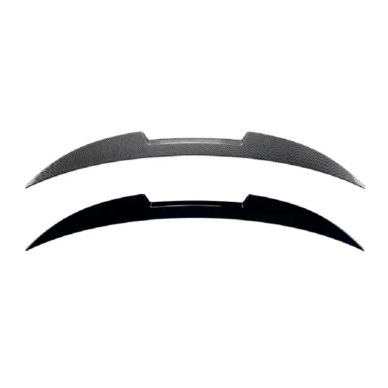 F10 Gloss Black Plastic Rear Ducktail Spoiler in M4 Style for BMW 5 Series (2011-2017)