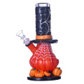 9,4 pouces, bang de bécher en verre de citrouille coloré, homme de citrouille mignon Halloween, pipe d'eau en verre borosilicate avec bol de 14 mm