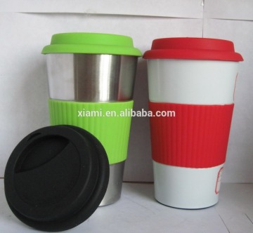 High quality multicolor printing words hand care silicone cup cover